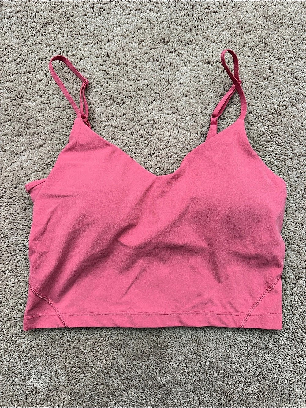 Lululemon Align Cropped Cami Tank Top Pink Size 8